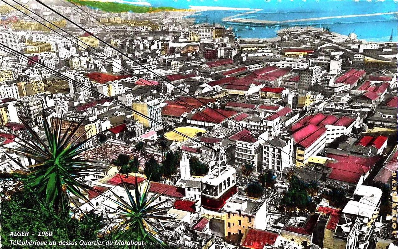 Alger - Telepherique au-dessus du Quartier du Marabout - 1960.jpg